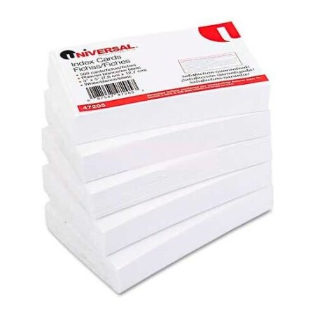 United Stationers Supply Universal Unruled Index Cards, 3 x 5, White, 500/Pack 47205